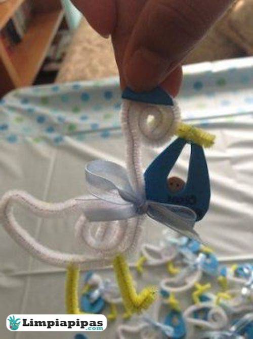 materiales baby shower limpiapipas